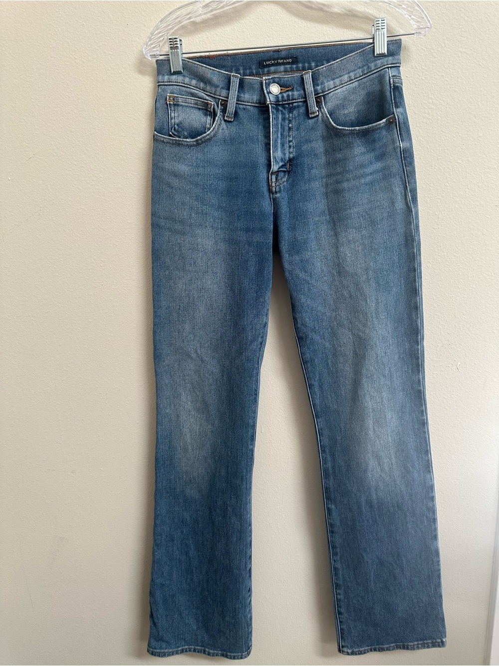 Lucky Brand Womens Mid Rise Boot Ava, Blue Denim Jeans Size 8/29R